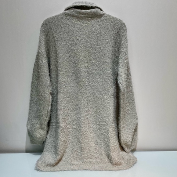Light Gray Fuzzy Luxury Cardigan - Picture 7 of 11